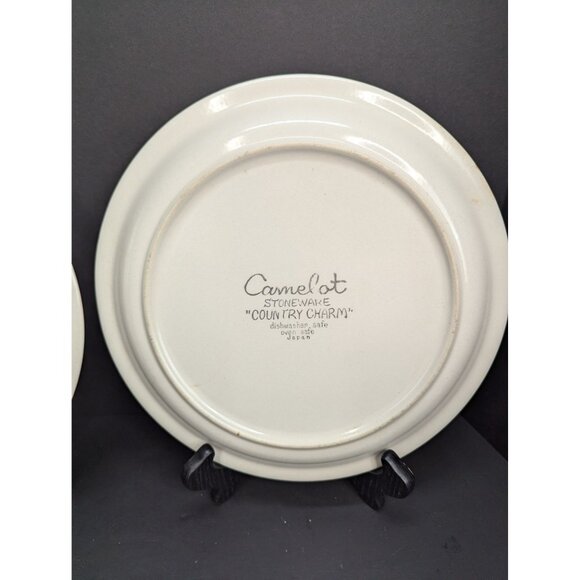 Camelot Stoneware Country Charm 10 3/4 Inch Dinner Plate Lot of 2 - Picture 6 of 7